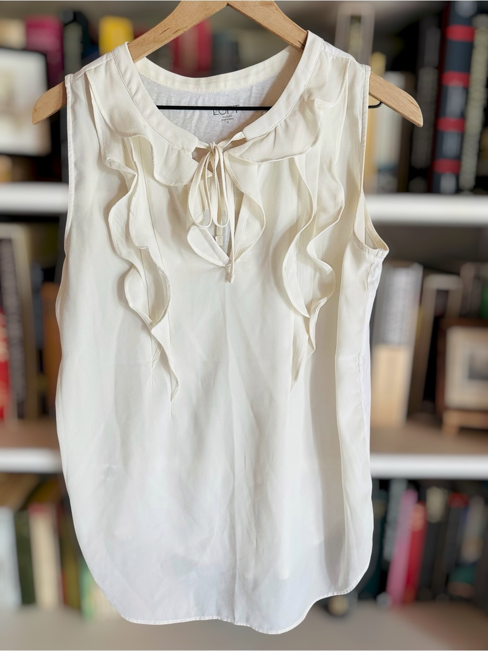 Two LOFT Ruffle Sleeveless Tops - Picture 2 of 13